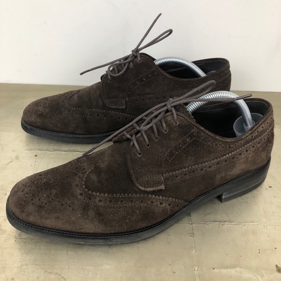 Saks Fifth Avenue Other - Saks Fifth Avenue Suede Brogue Wingtip Loafer